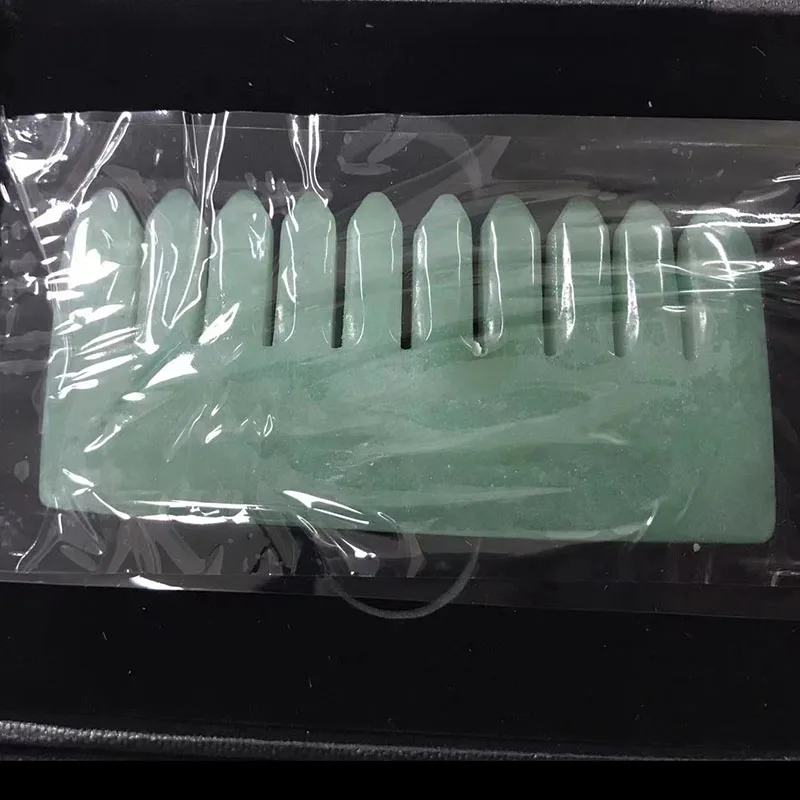 Wholesale Green Aventurine Jade Rose Crystal Comb Head Health Massage For Healing