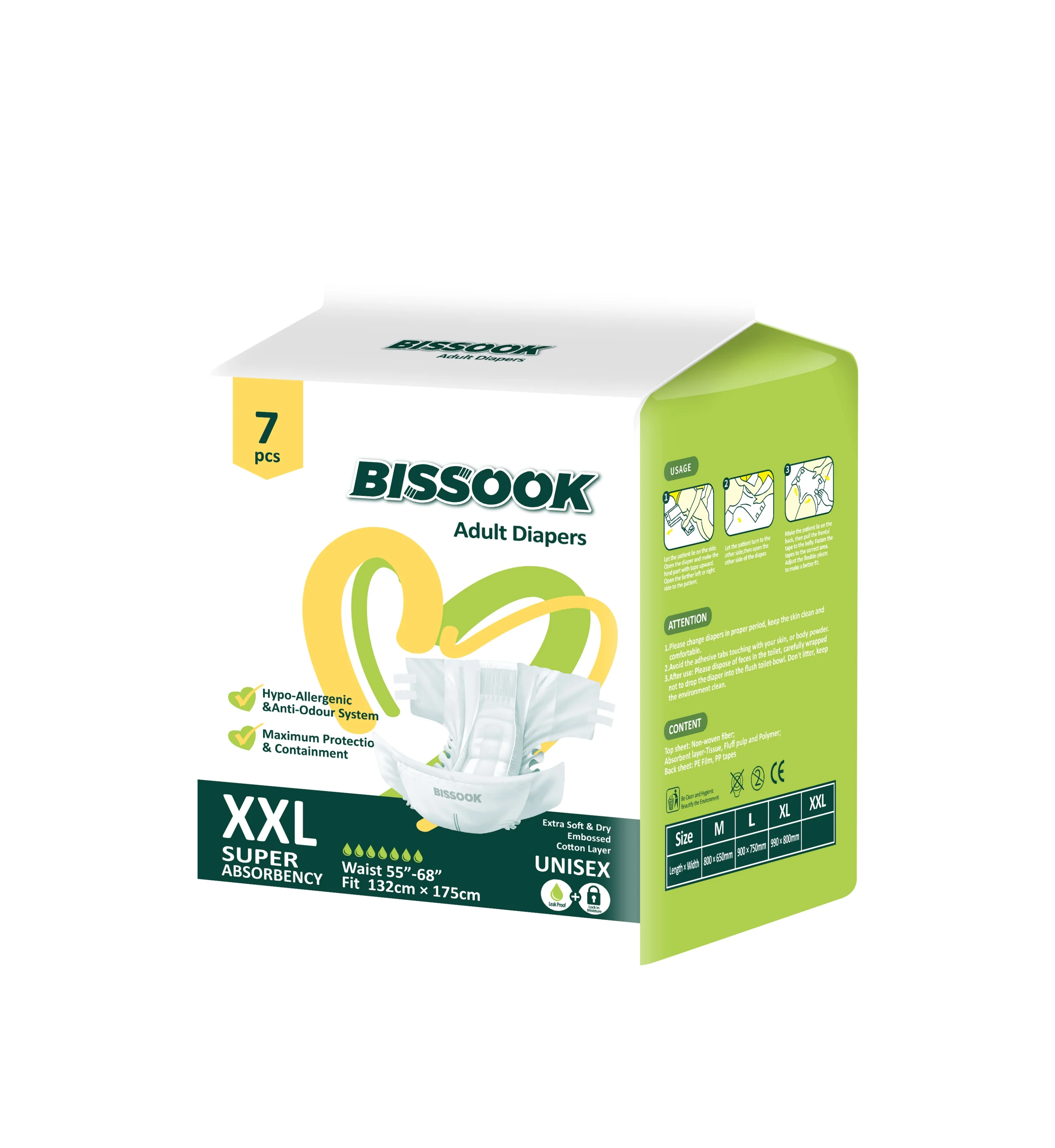 XL Disposable Adult Diaper Manufacturer for Elderly Wholesale Comfortable Incontinence Diaper Sap Absorption Core Adult Diaper