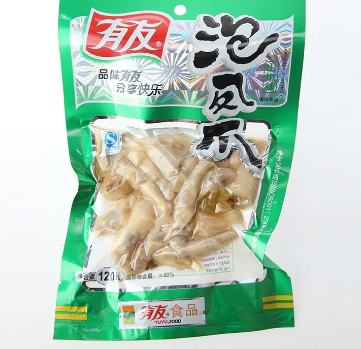 
Pickled pepper chicken feet sour spicy 100g bagged chicken feet meat snack 