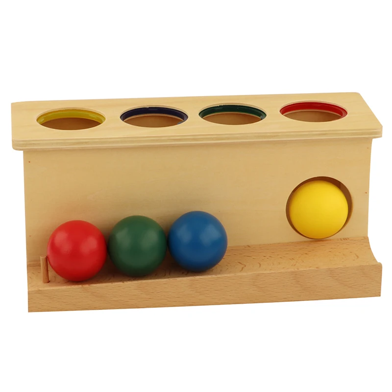 Factory Direct Montessori Material Learning Toys For Child Push Balls Set Early Wooden Education Toys for Infant and Toddler toy