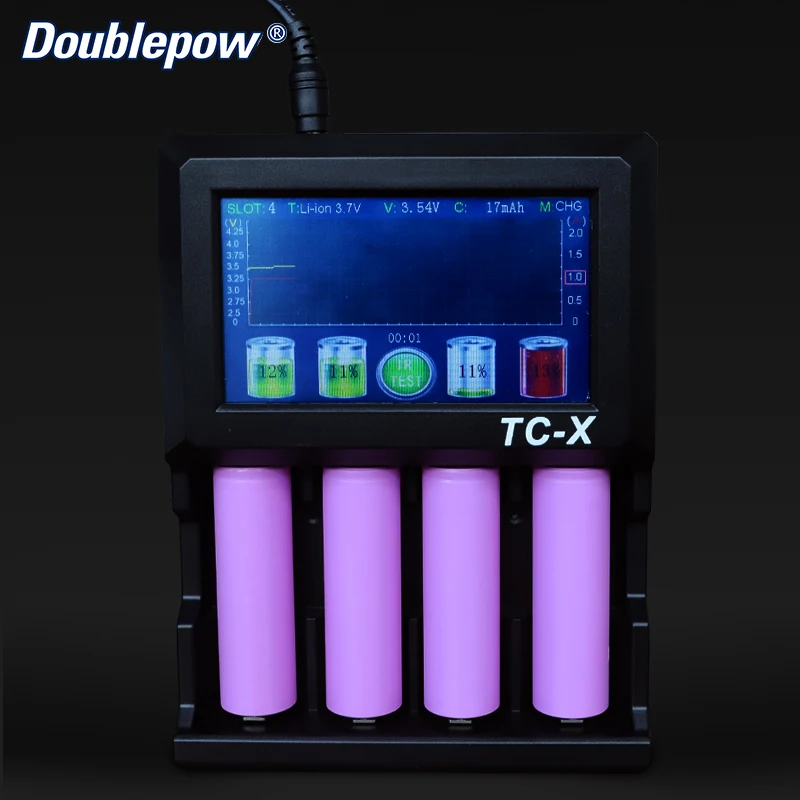 Тестер аккумулятора Doublepow 18650 органайзер для проверки литиевой