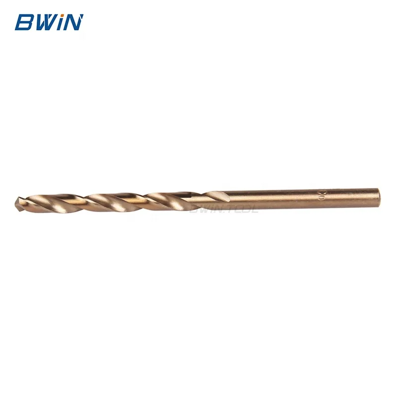 
BWIN OEM Factory 304 stainless steel Straight shank twist drill bit for steel and copper drilling 