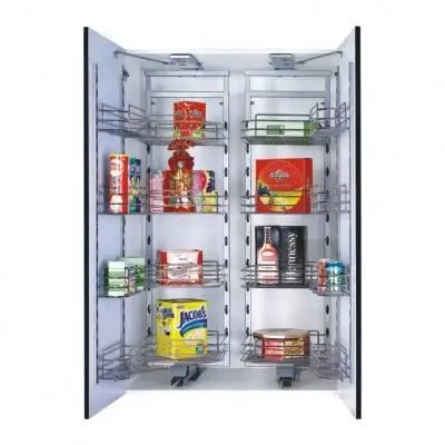 TKK Universal 6-Layer Metal Chrome Plated Wire Basket Pull Out For Kitchen Accessories Organizer