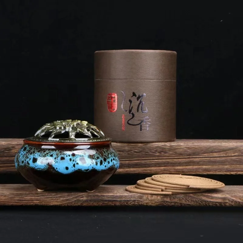 48pcs Pure Natural Sandalwood Spiral Aromatherapy Buddhist Praying Coil Incense 4 Hours