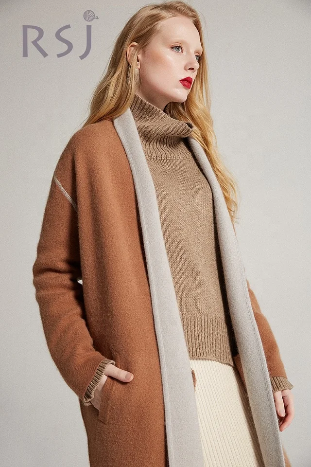 women coats for ladies comfortable angora rabbit wool and wool blended coat plus size coats