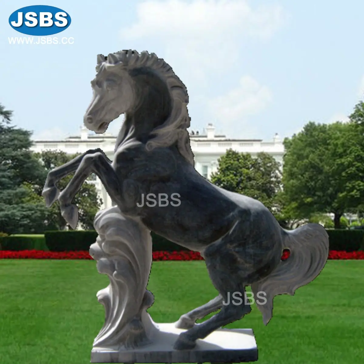 Low Price Hand Stone Carved Marble Life Size Horse Statues Sculpture For Sale