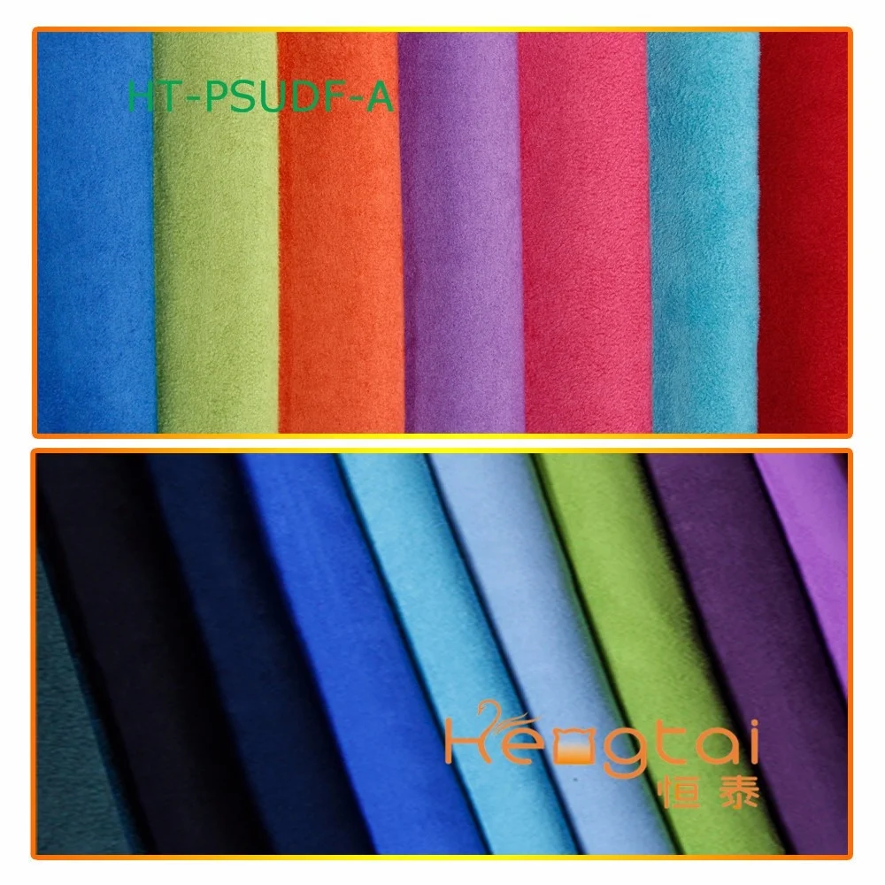 100% Polyester Warp Weft Wholesale Faux Micro Suede Sofa Car Seat Fabric Stock On Hand
