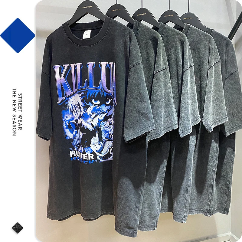 100% Cotton Vintage T Shirts Graphic T Shirts Distressed Tshirt Acid Wash T Shirt For Men Camisetas De Algodon Playeras Poleras