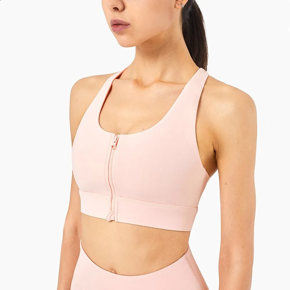 RPET Recycled sustainable plastic bottles custom plus size tights medium impact front zipper yoga sports bra