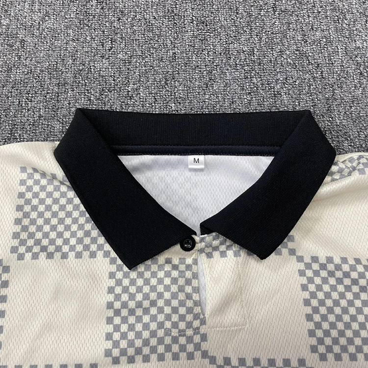 Sublimation Design Grid Pattern Custom Unique Class Collar Football Soccer Jersey