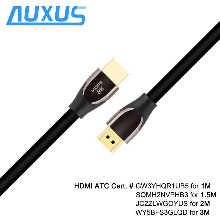 Сертифицированный Высокоскоростной HDMI-кабель до 3 м YUV444 3D 8K @ 60 Гц 4K 120 48 Гбит/с 4320P Золотой для