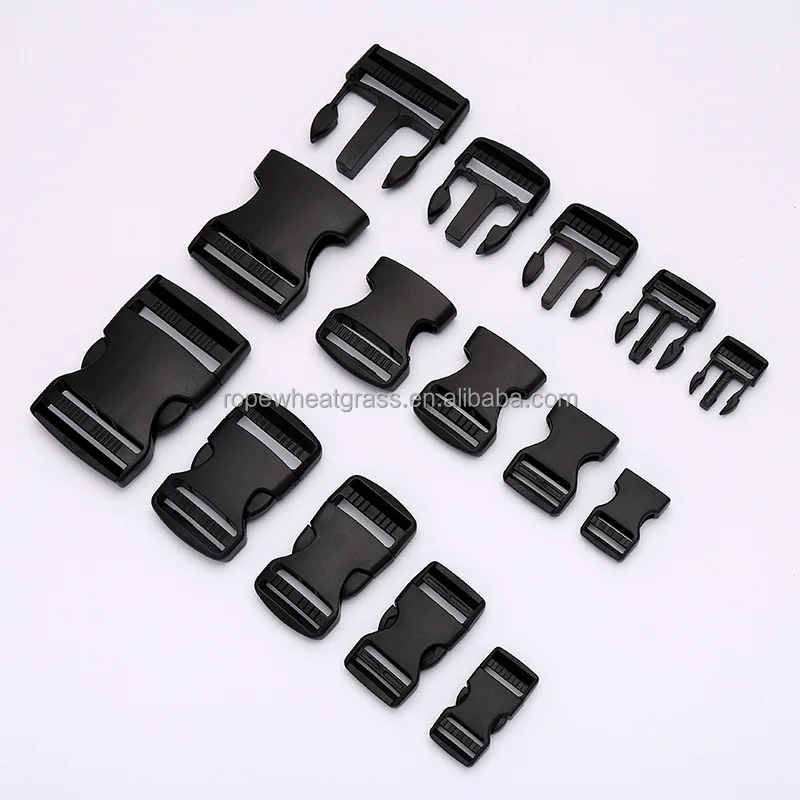 Quick Side Release Buckle for 1 inch/25mm Webbing Straps, Heavy Duty Plastic Buckles Dual Adjustable No Sewing Clips
