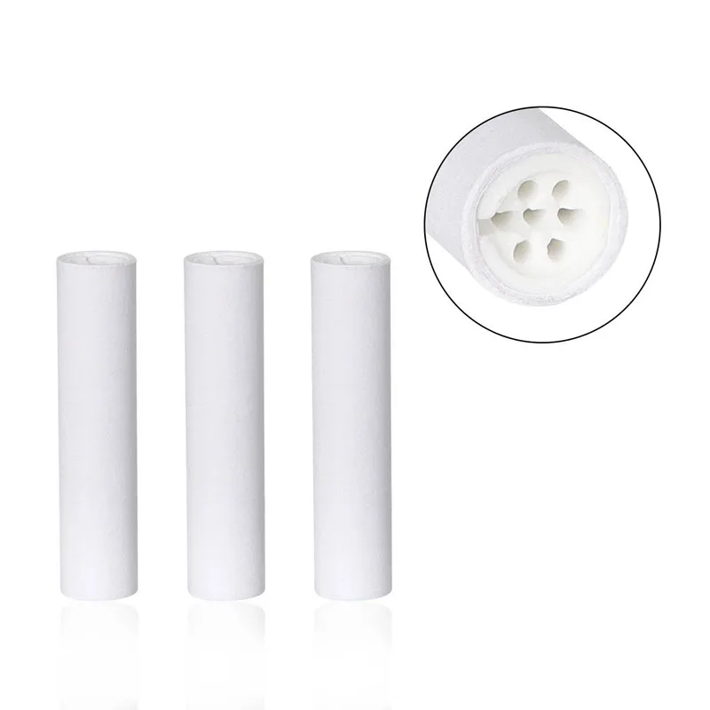 Wholesale glass Filter Tip for smoking Pipes 6mm White Paper Activated Carbon Ceramic filter tips