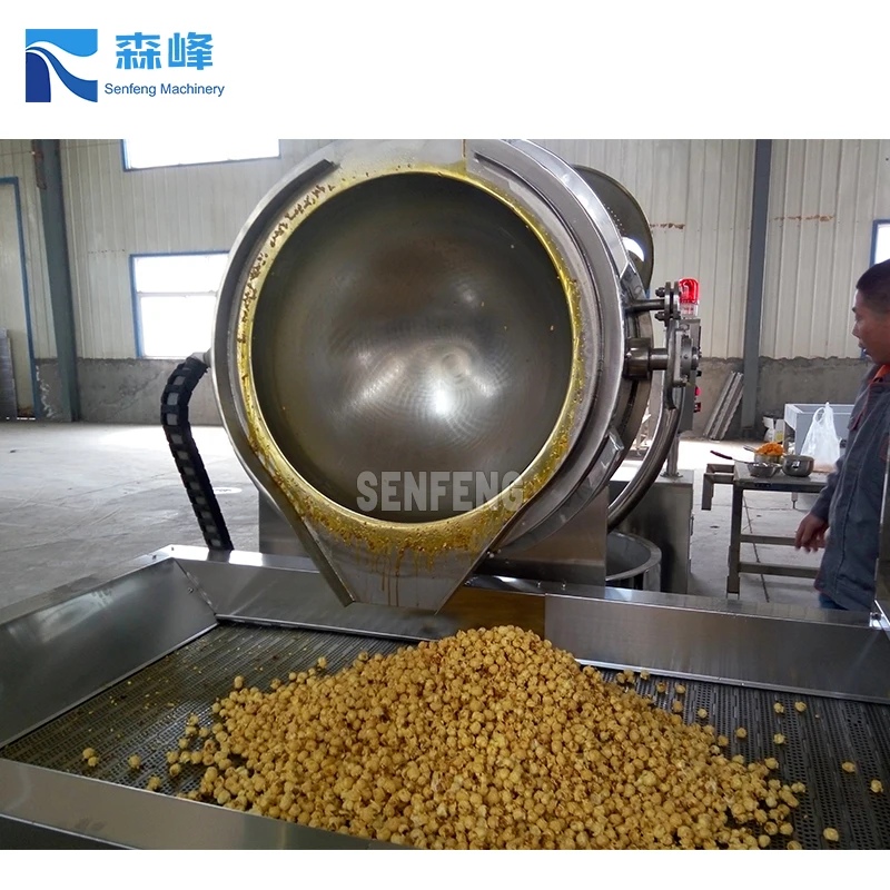 Best Selling High Quality Mushroom Caramel Popcorn Making Machine Production Line