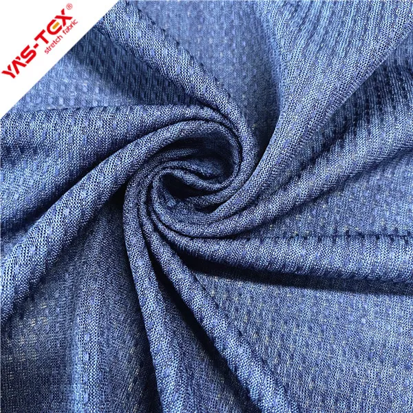 Cationic Textile Polyester Sport Knit Fabrics Mesh  Knitted Stretch Elastic Fabric Textile For Garment Running shoes