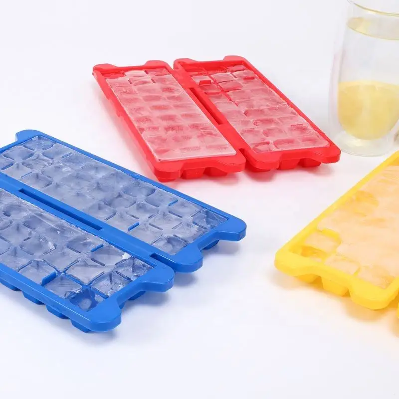 Eco-Friendly Square Plastic Ice Cube Trays Ice Maker Cube Tray Ice Cube Mold For Freezer