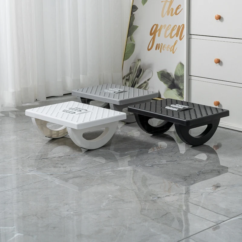 Sturdy Non-slip High Weight Capacity Healthy Height and Tilt Roller Pad Under Desk plastic step stool Massage Footrest Footstool