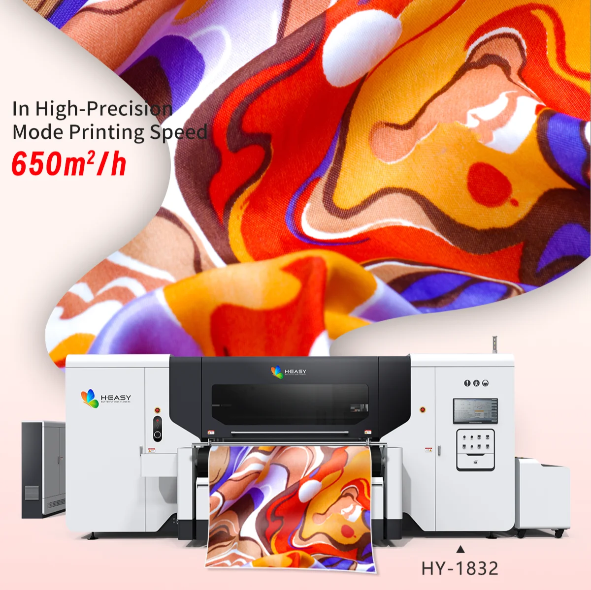 High Production Digital Textile Printer 1.8m Gen5/ Gen6 Head Use Pigment Ink Towel Cotton Silk Scarf Fabric Printing Machine