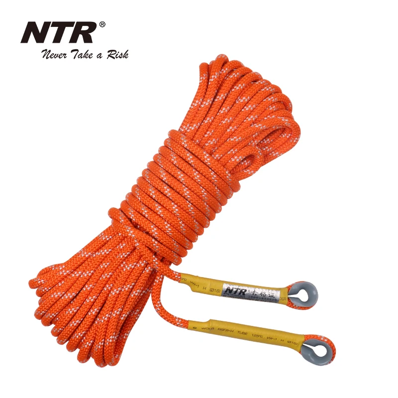 NTR customized outdoor durable cover PET colorful double braided polyester rope safety rope
