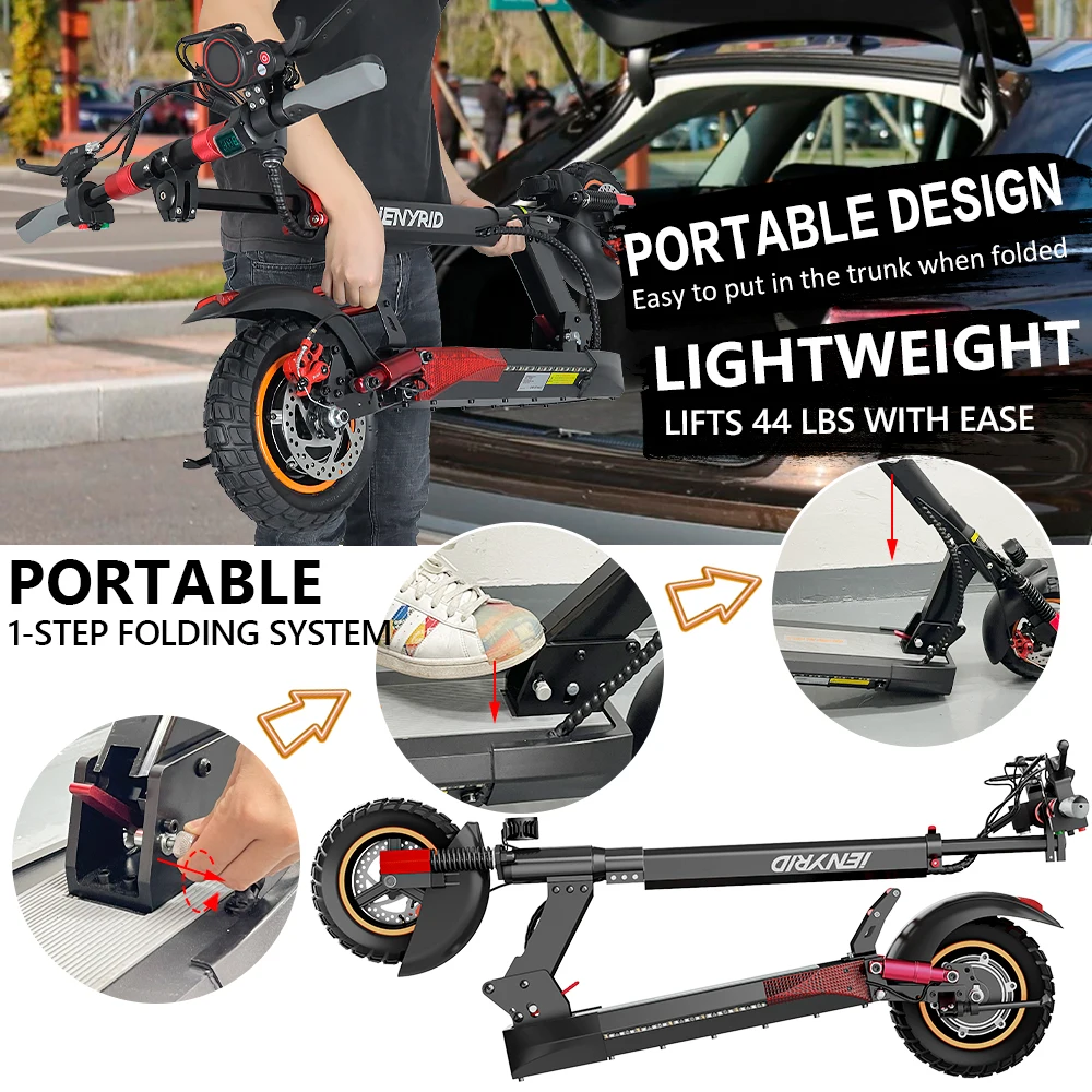 Urban escooter iENYRID M4 10 Inch Electric Scooter 500W 600W Fold E Scooter 48v10Ah Adult Scooter in EU US UK Stock