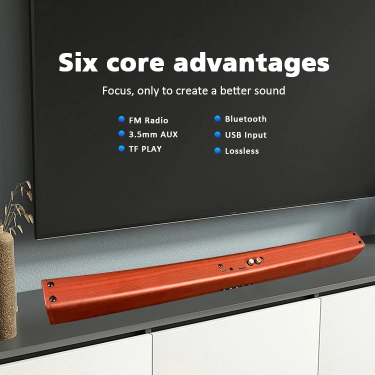 Portable Wireless Entertainment Surround Stereo TV Home Theater System Speaker Sound Bar