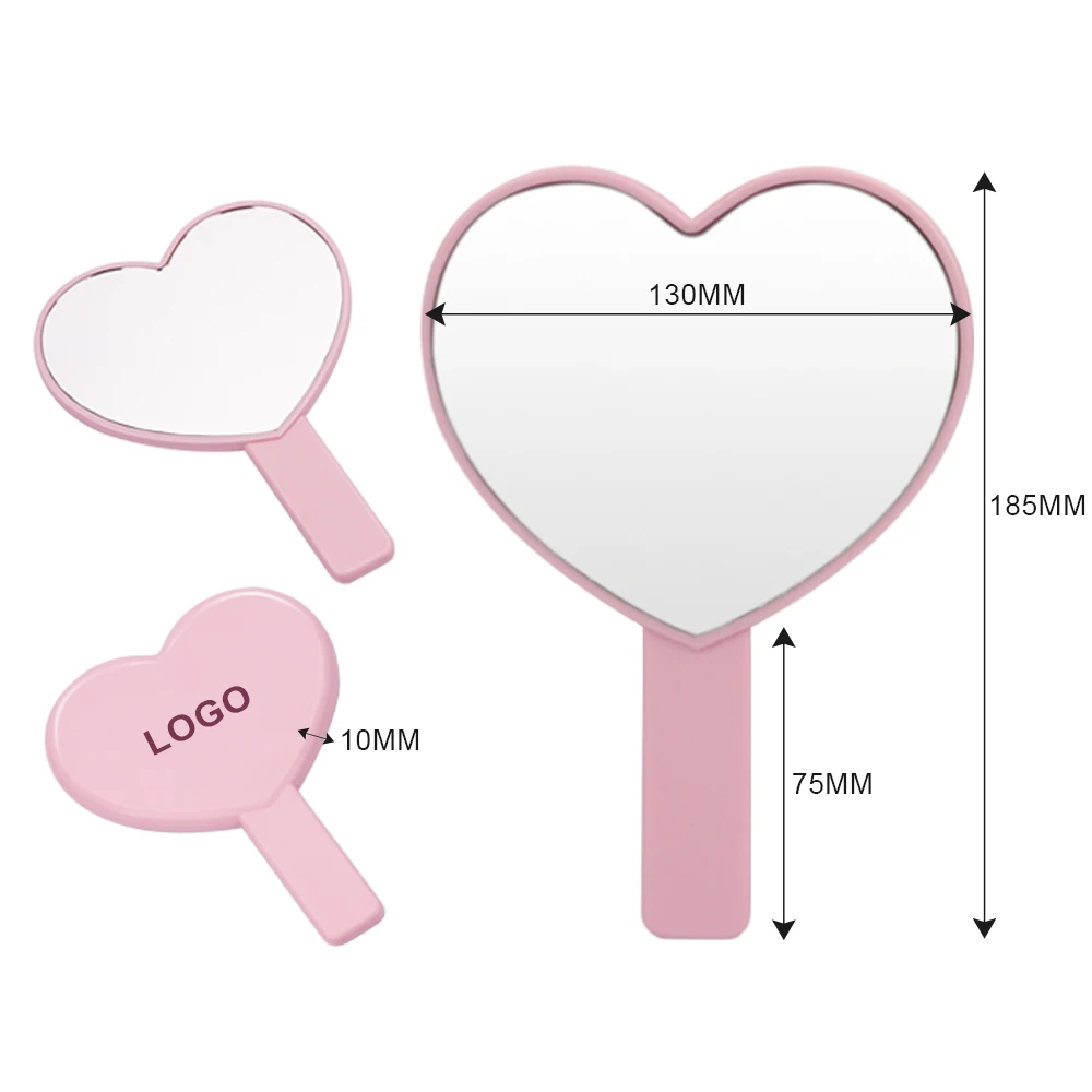  HdA2Heart индивидуальный логотип принцесса милое сердце зеркало для рук в форме сердца