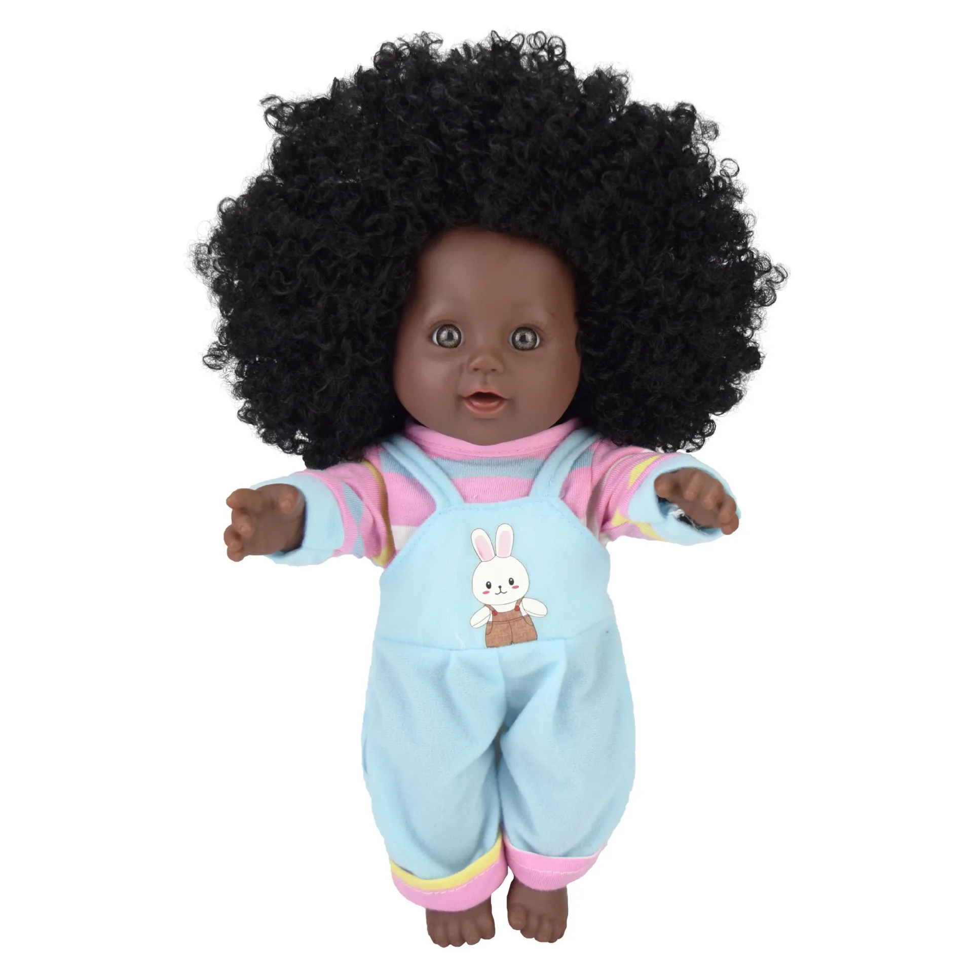 Kids Gift Highly Durable Soft Vinyl African American Black Reborn Dolls Moveable Limbs Newborn Doll