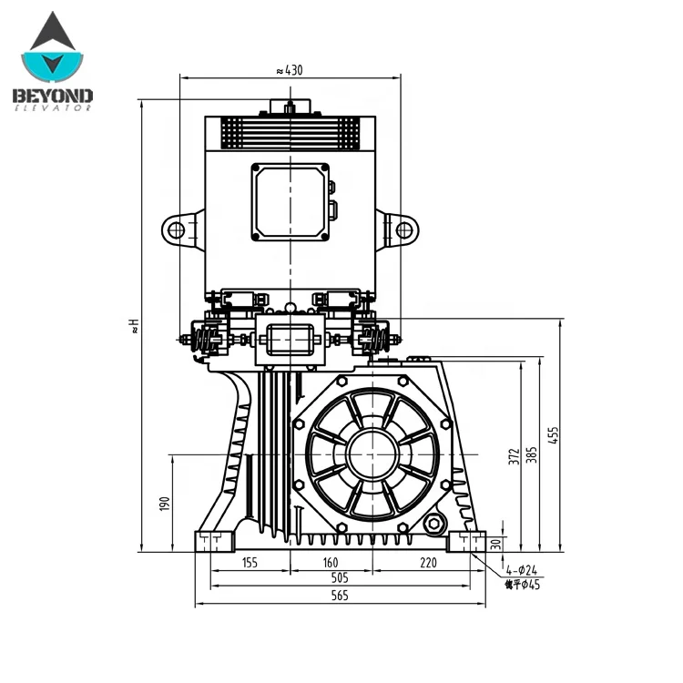 Shopping Mall /supermarket Escalator motor /engine /Torindrive  geared machine/FT160