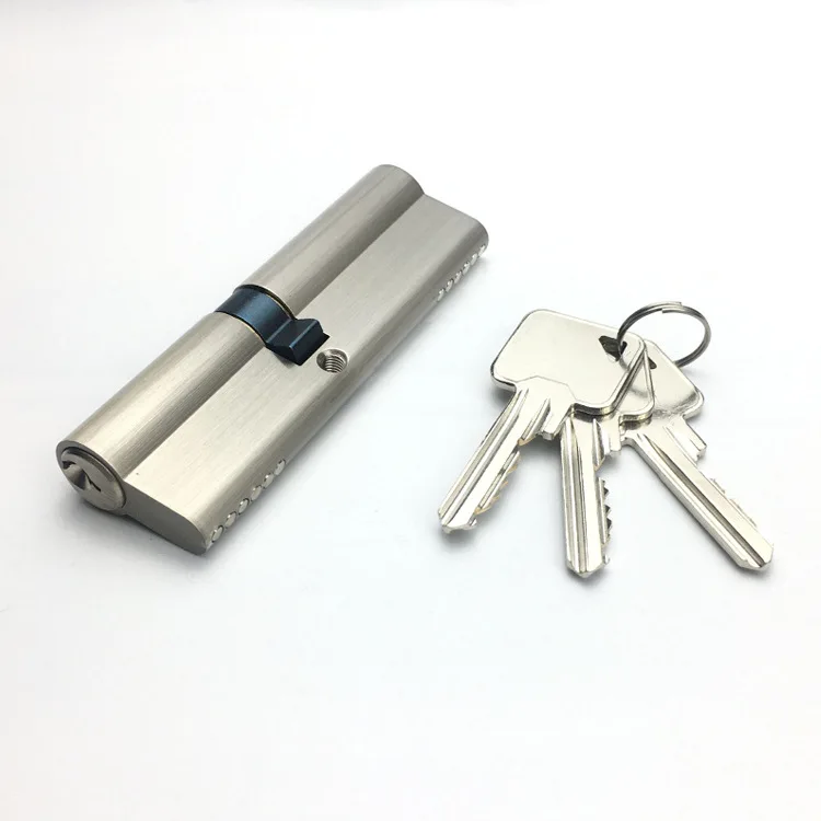 Латунь 6 pins стандарт безопасности евро профиль латунный двойной цилиндр дверного замка 100 мм с вскрытия отмычкой