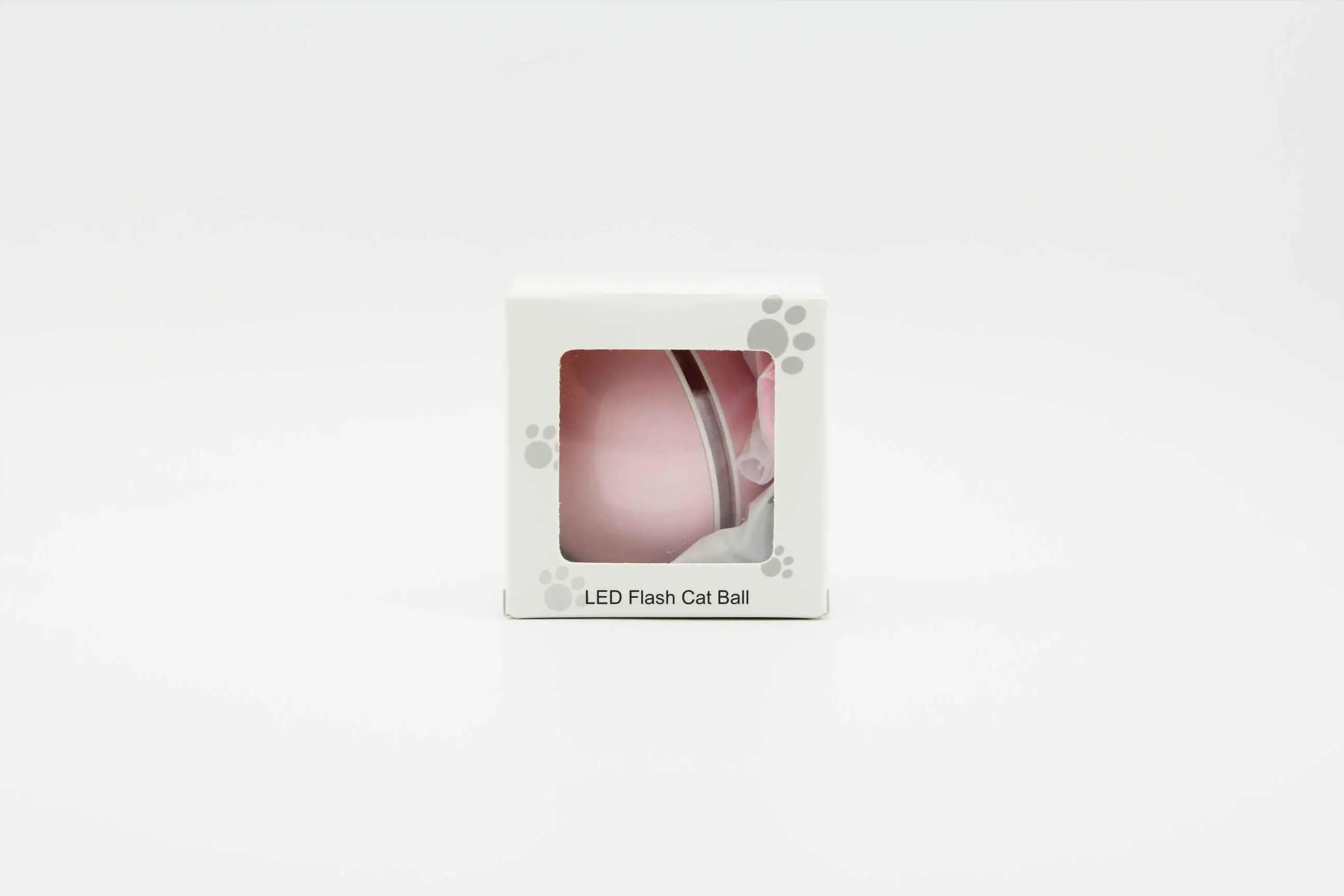 
LED Flash Cat Ball Cat Feather Toy Cat Chaser Toy Ball Laser Pointer USB 