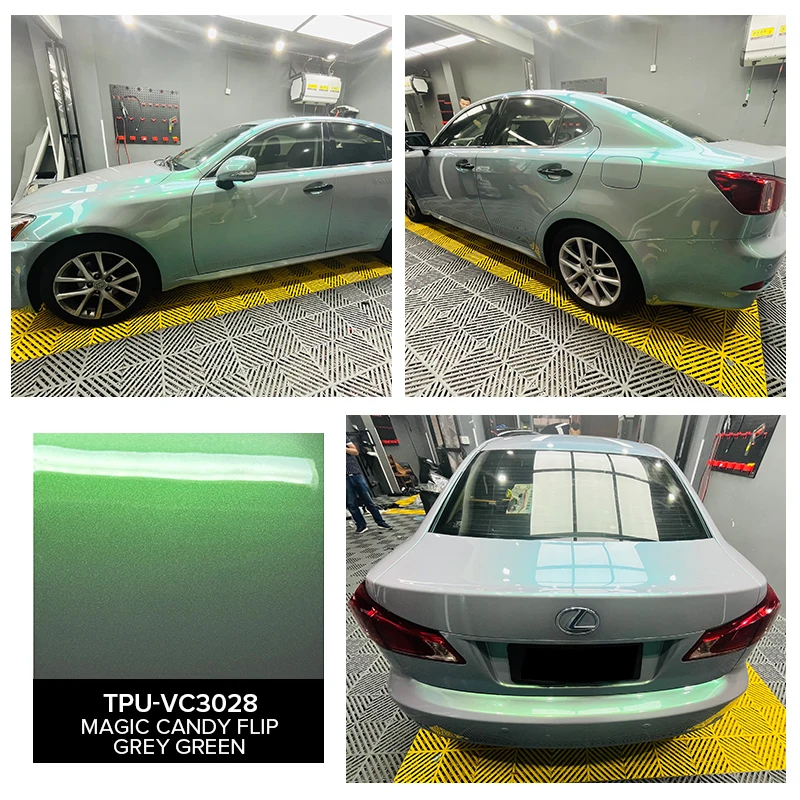 Popular TPU Color PPF Film Viwocool TPU Magic Candy Elip Grey Green Color 7.5mil Self Healing Paint Protection Film Colored PPF