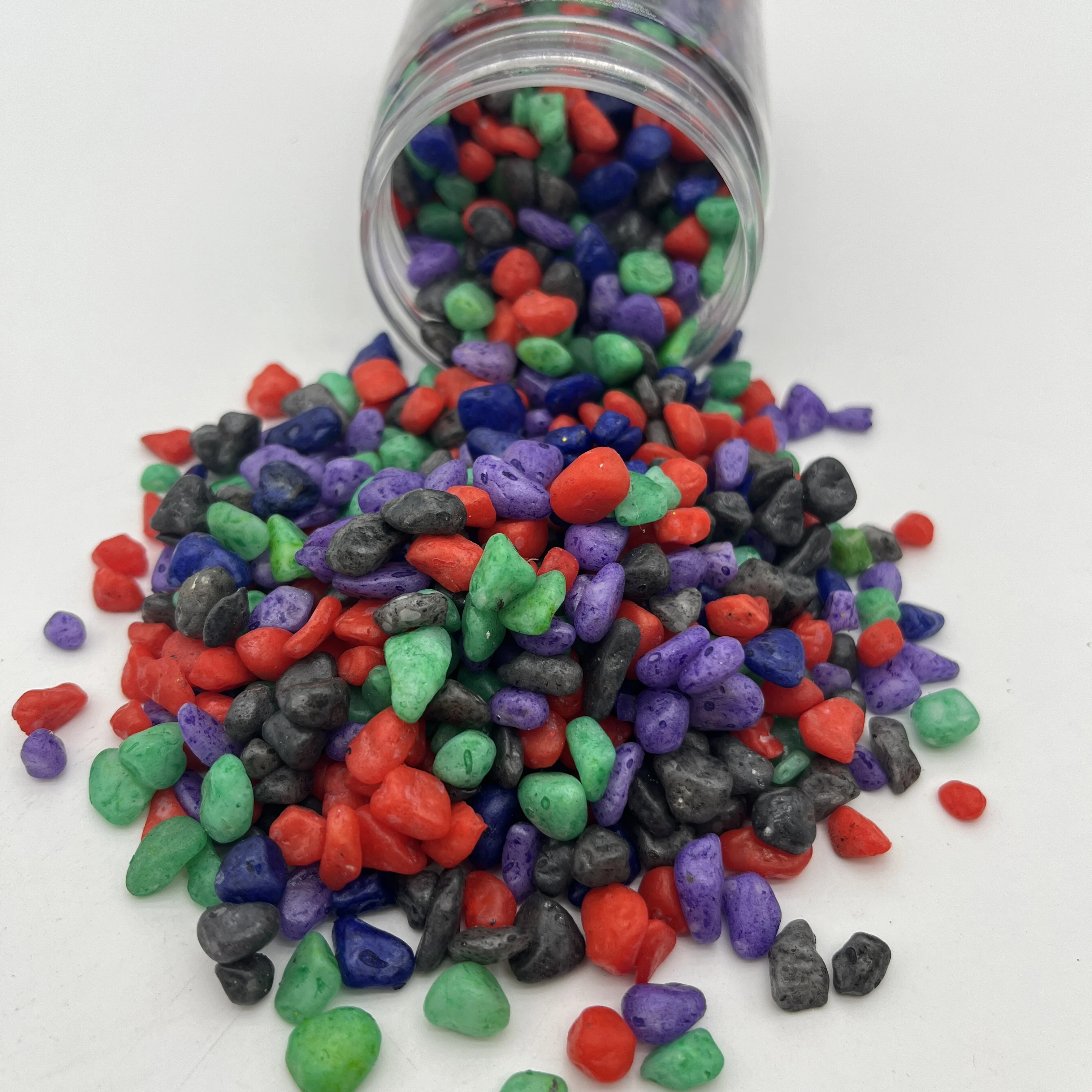 Hot selling 6-9mm aquarium fish artificial landscape horticultural decoration colored pebbles price