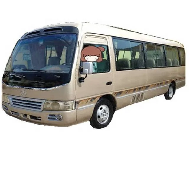 
Hotsale Second Hand Coaster Bus Mini Diesel Bus Promition Price White Golden Brown For stock 