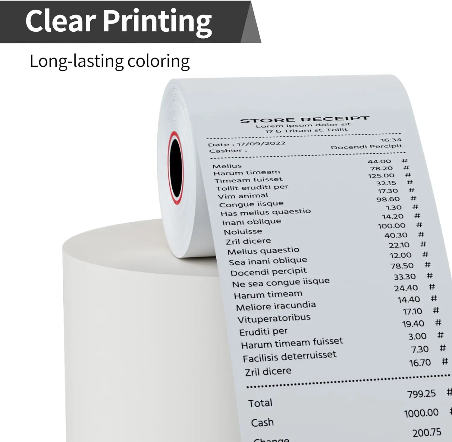 Thermal paper till roll 57x40 thermal paper jumbo roll 50gsm roll paper 57 * 40 for thermal printer