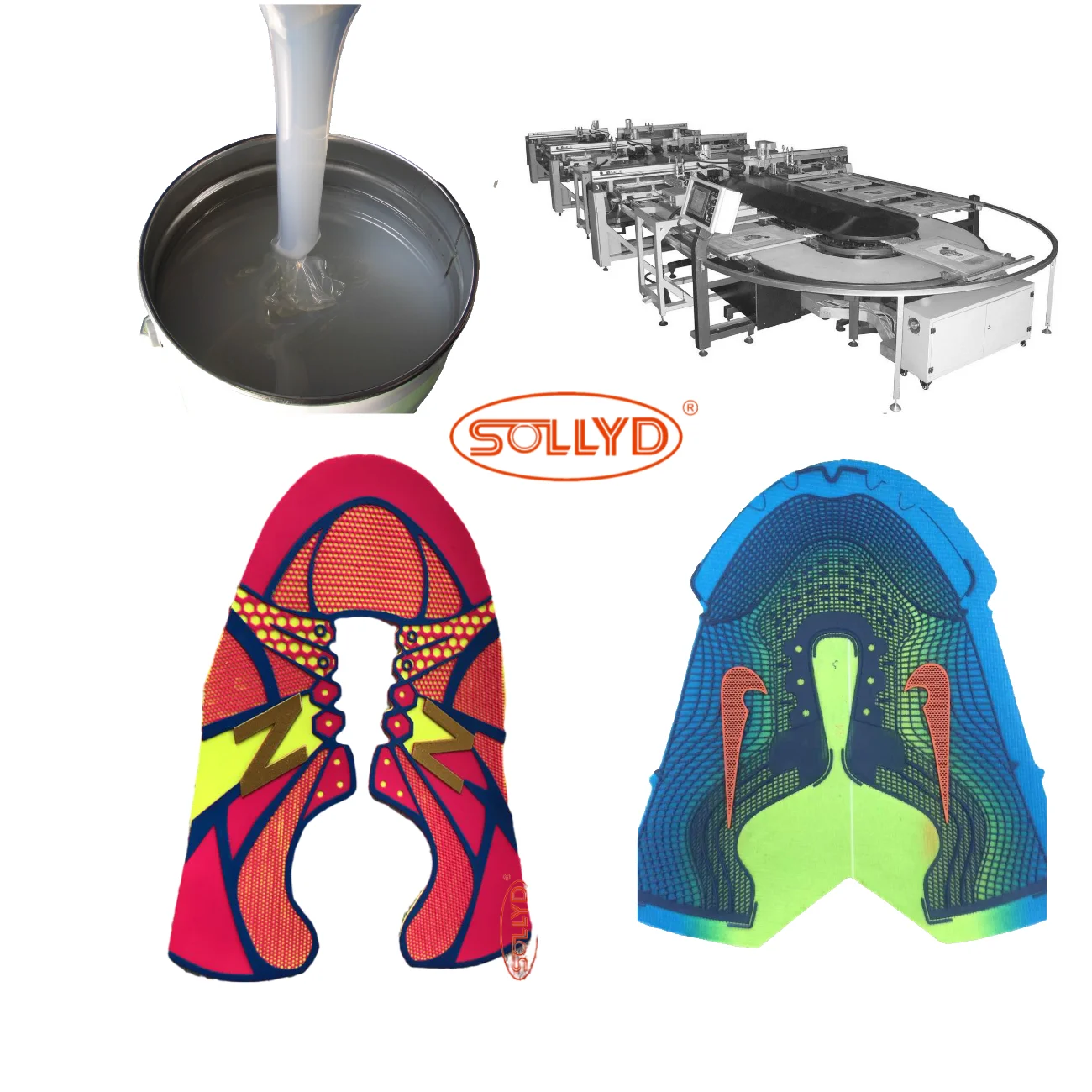 3d-трафаретная печать на обуви, эффект высокой плотности, блестящий эффект, защита от истирания