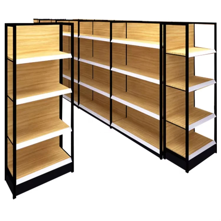 Sided Supermarket Pharmacy Gondola Shelving /stationery Display Rack Grocery Store Display Racks Metallic supermarket shelves