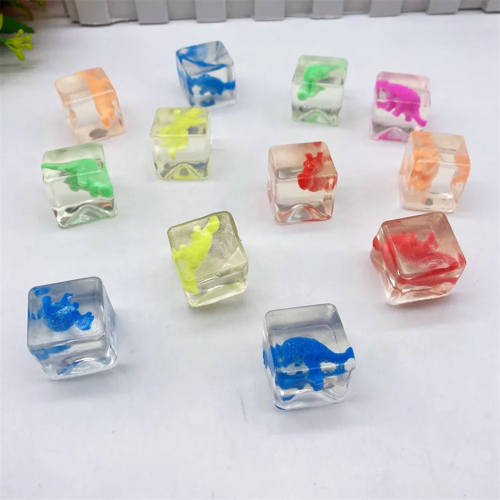 Кристаллические игрушки для льда Моти с динозавром внутри антистресс прозрачные мягкие кукла каваи липкие Эластичные Игрушки