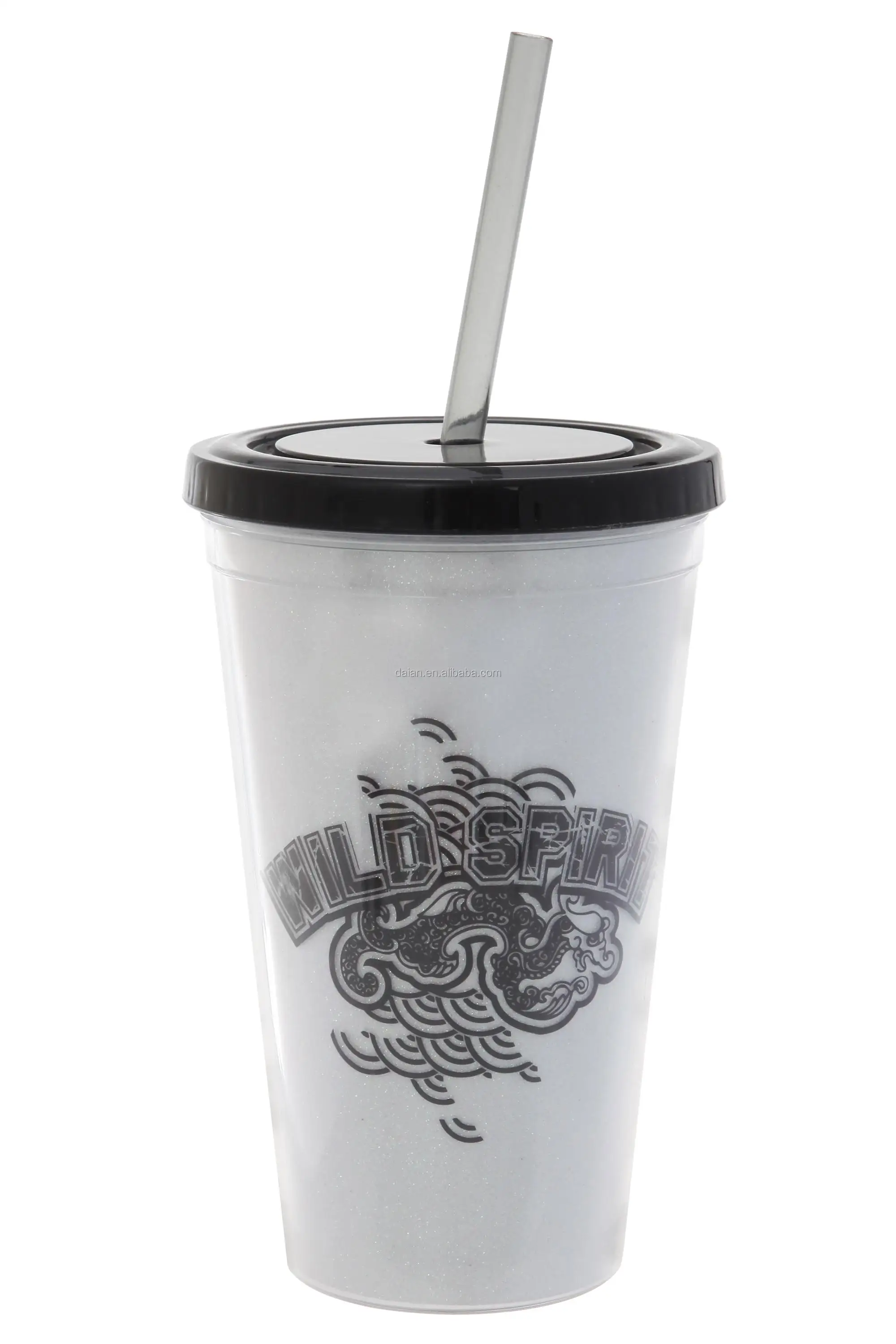 Plastic Tumbler Cups Double Wall Clear Acrylic Straight Plastic Tumbler