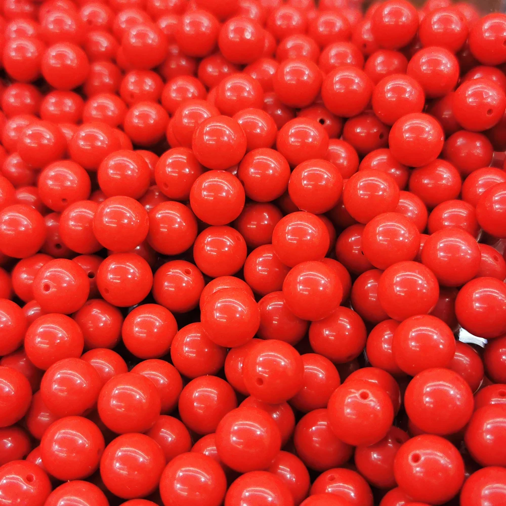 Wholesale Natural Loose Round Ball Red Coral Beads Natural Stone For Jewelry Making