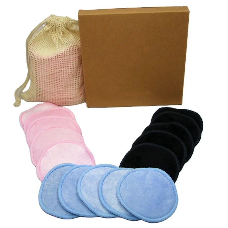 Reusable Cotton Pads Make Up Facial Remover Double Layer Pads Nail Cleaning Bamboo Makeup Remover Pads