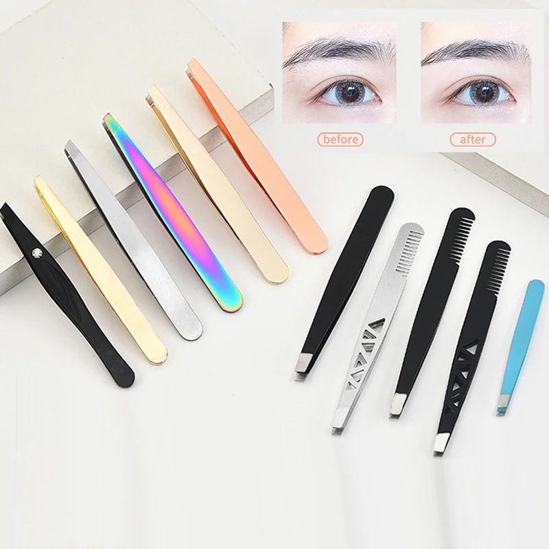 Gold Lash Tweezers Eyebrow Tweezers Kit Beauty Instruments Eyebrow Tweezers