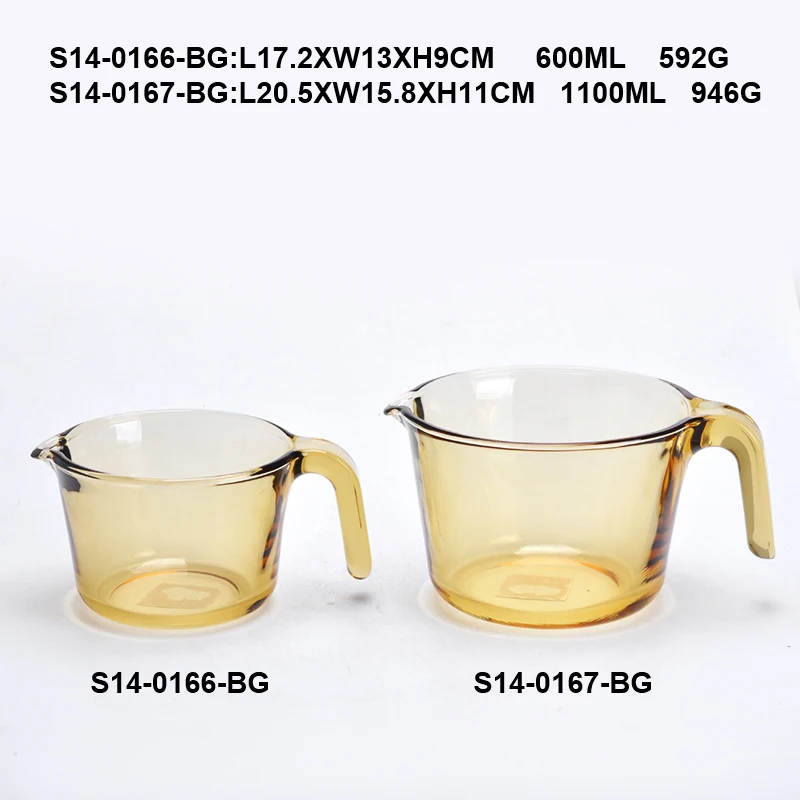 heat resistant Oven safe water liquid jug Measuring tool 500ml Glass  Measuring Cup with lid