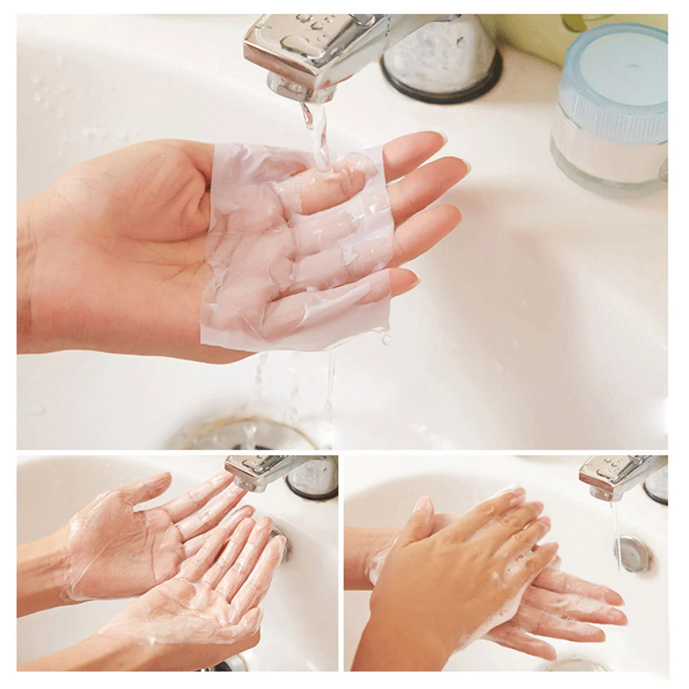 Roll soap paper cartoon frog case scented sheet flakes portable outdoor travelling supply