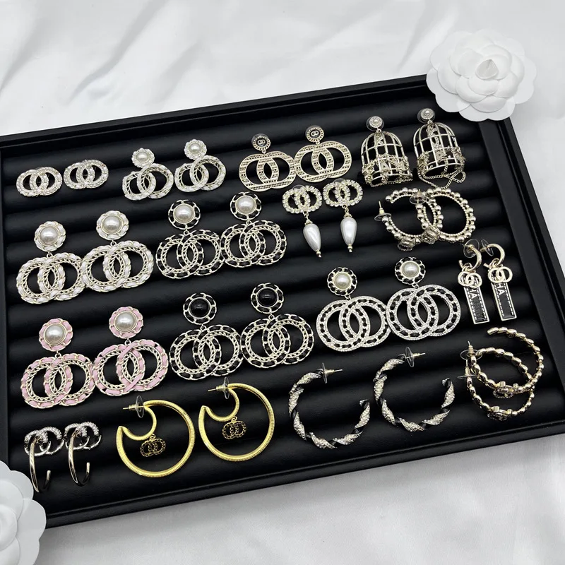 High Quality Luxury Designer Earrings Famous Brand 925 Earrings Gold Plated Fashion Jewelry Women Accessories