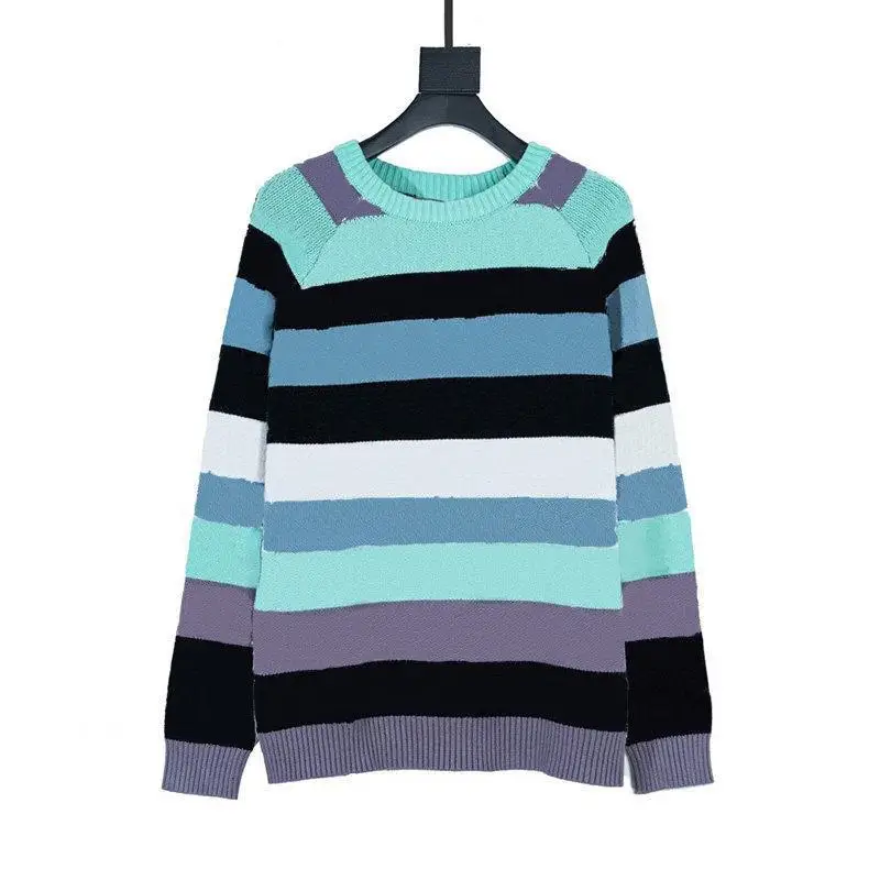 Новый зимний мужской свитер с круглым вырезом, Модный пуловер, свитеры с длинным рукавом для мужчин и женщин, вязаный