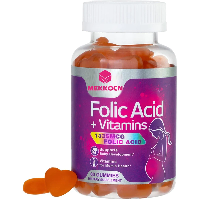 Wholesale Prenatal Gummies Vitamin A, C, D3, B6 Multivitamin Gummy Vegan Folic Acid Gummies For Mom & Baby