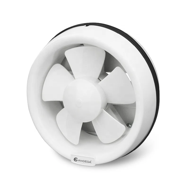 Angega VF-D6/8 inch ABS Plastic Round Exhaust fan Glass Mounted Back Auto Shutter bathroom Kitchen Ventilation Fan