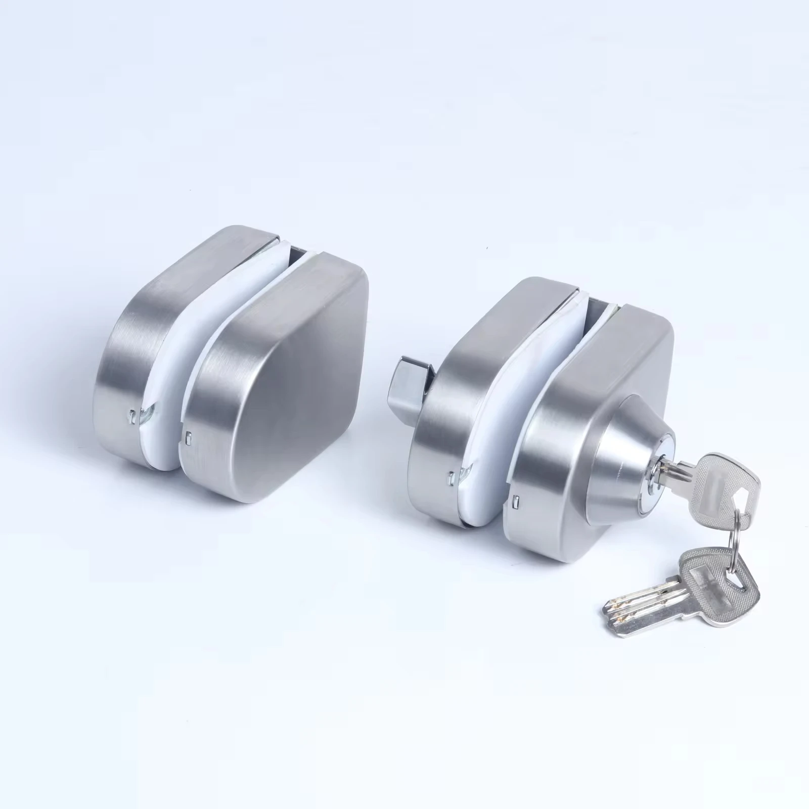 China Made wholesale price frameless glass sliding stainless steel glass door lock