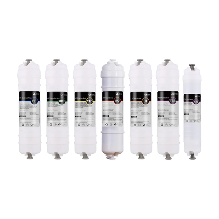 Inline Korean 10 inch Quick Connect PP UDF CTO UF T33 water filter cartridge for household water purifier