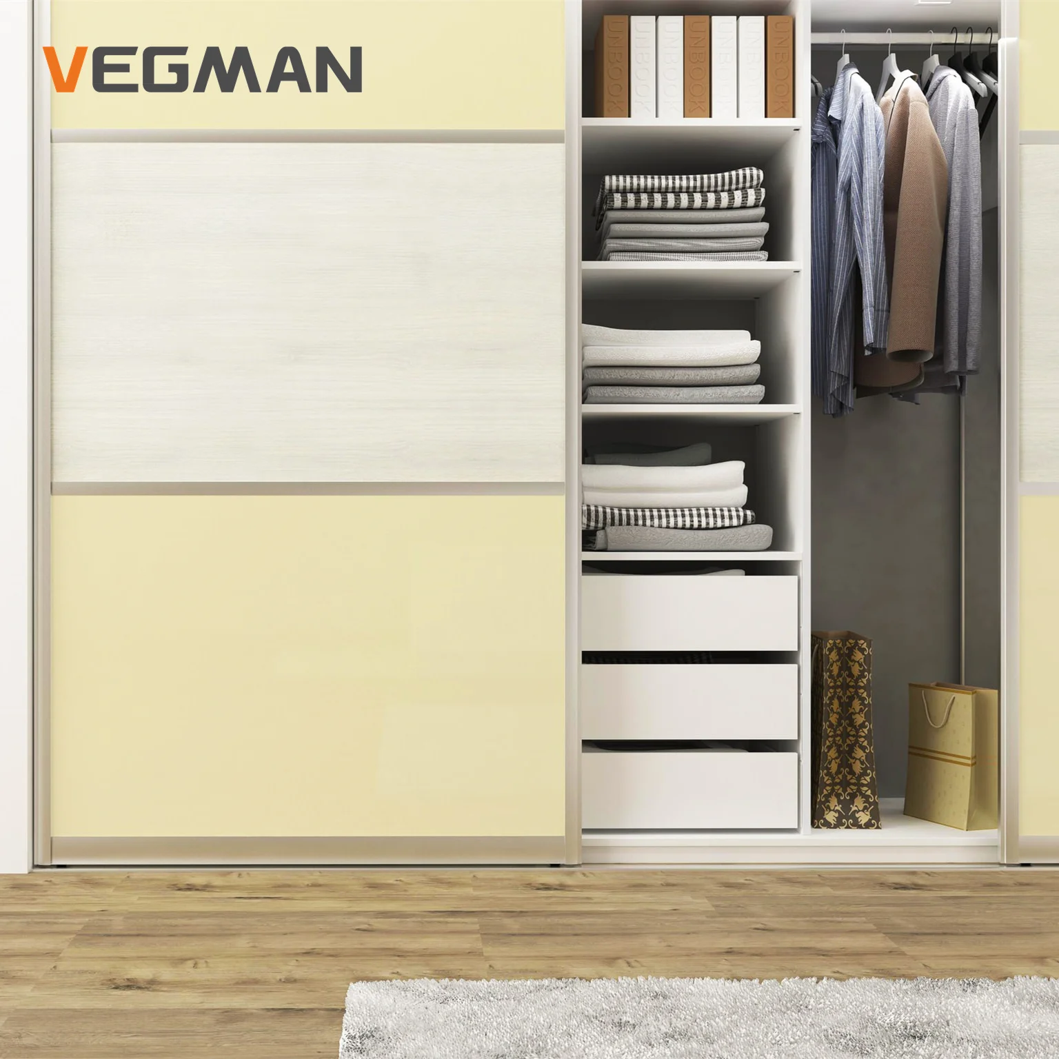 Шкаф-органайзер с раздвижными дверцами из МДФ современная мебель для спальни на заказ шкафы